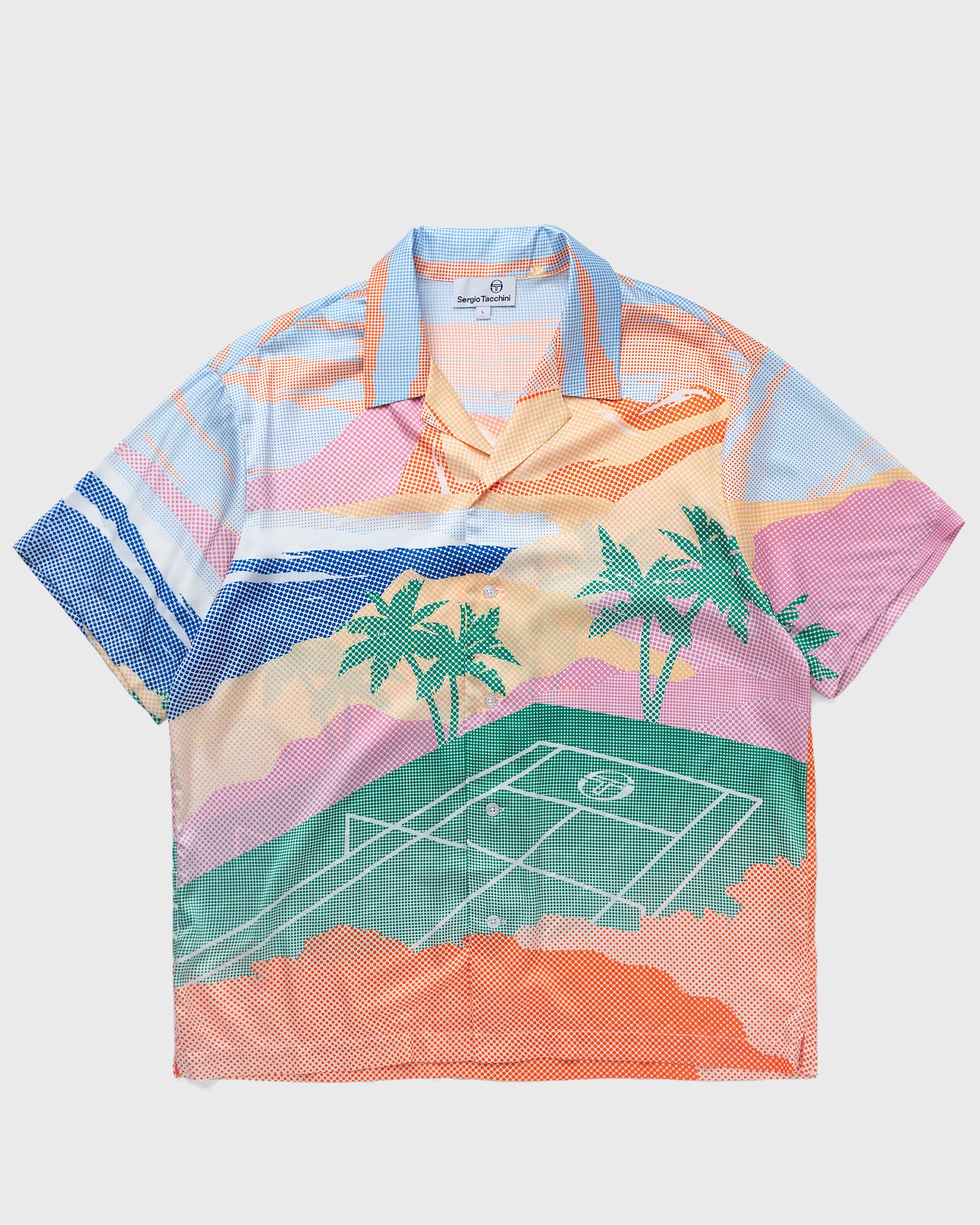 sergio tacchini riviera camp shirt men shortsleeves