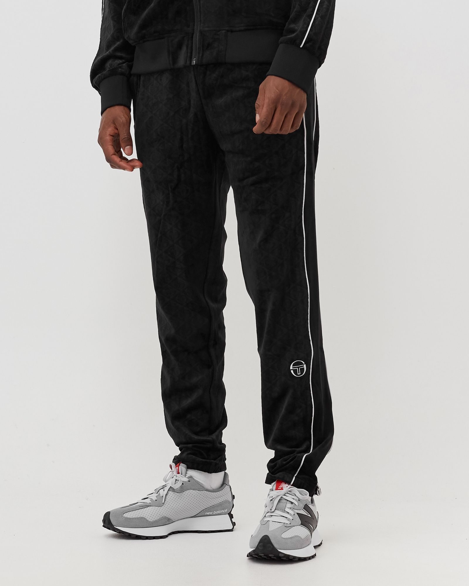 DEBOSSED VELOUR TRACK PANT