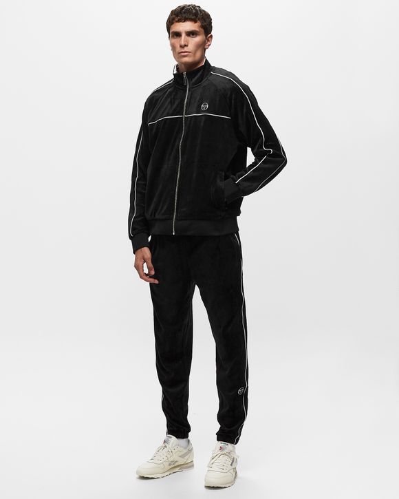 Black velour tracksuit online