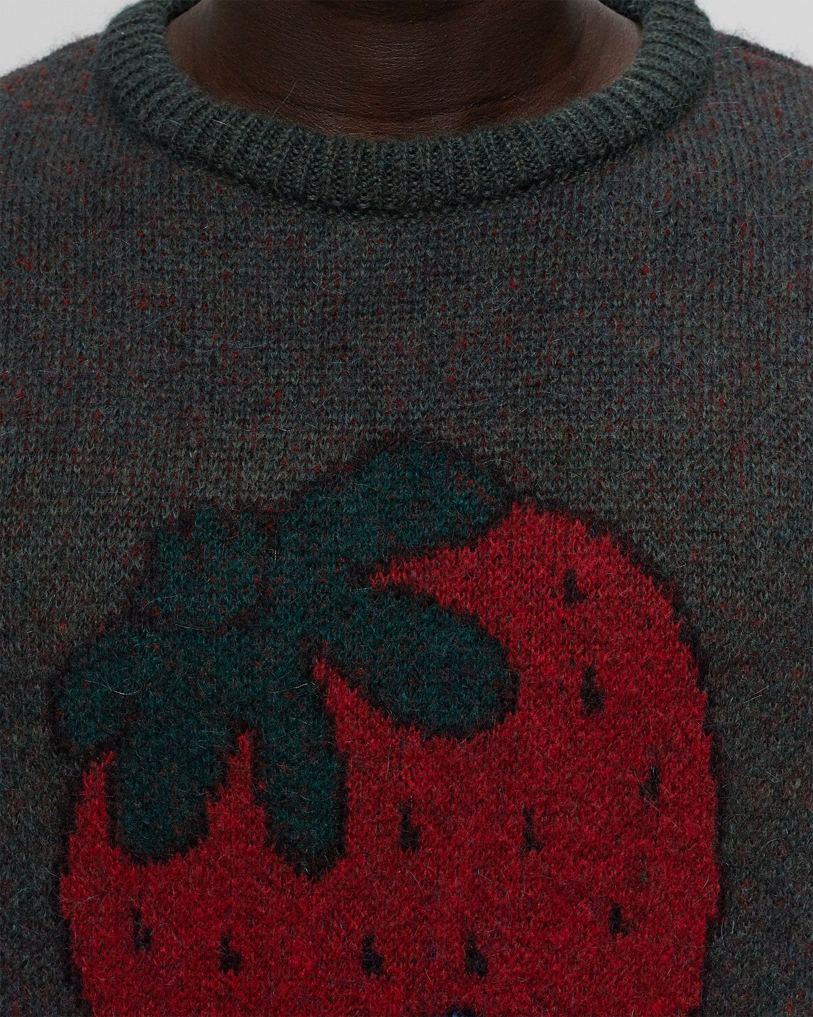 stupid strawberry knitted pullover
