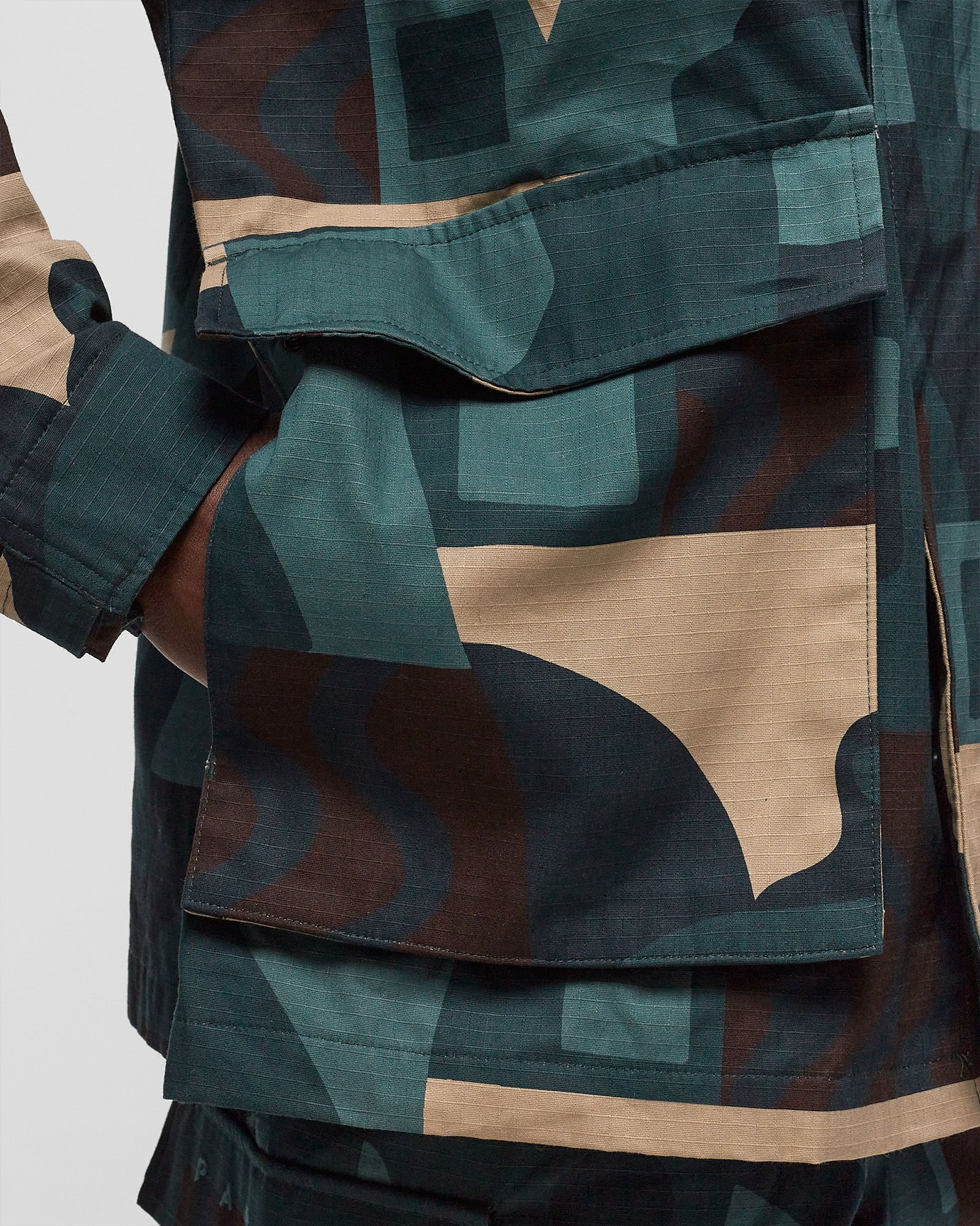 distorted camo jacket