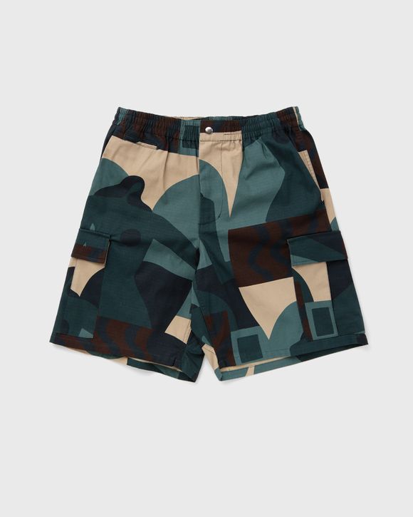 distorted camo shorts
