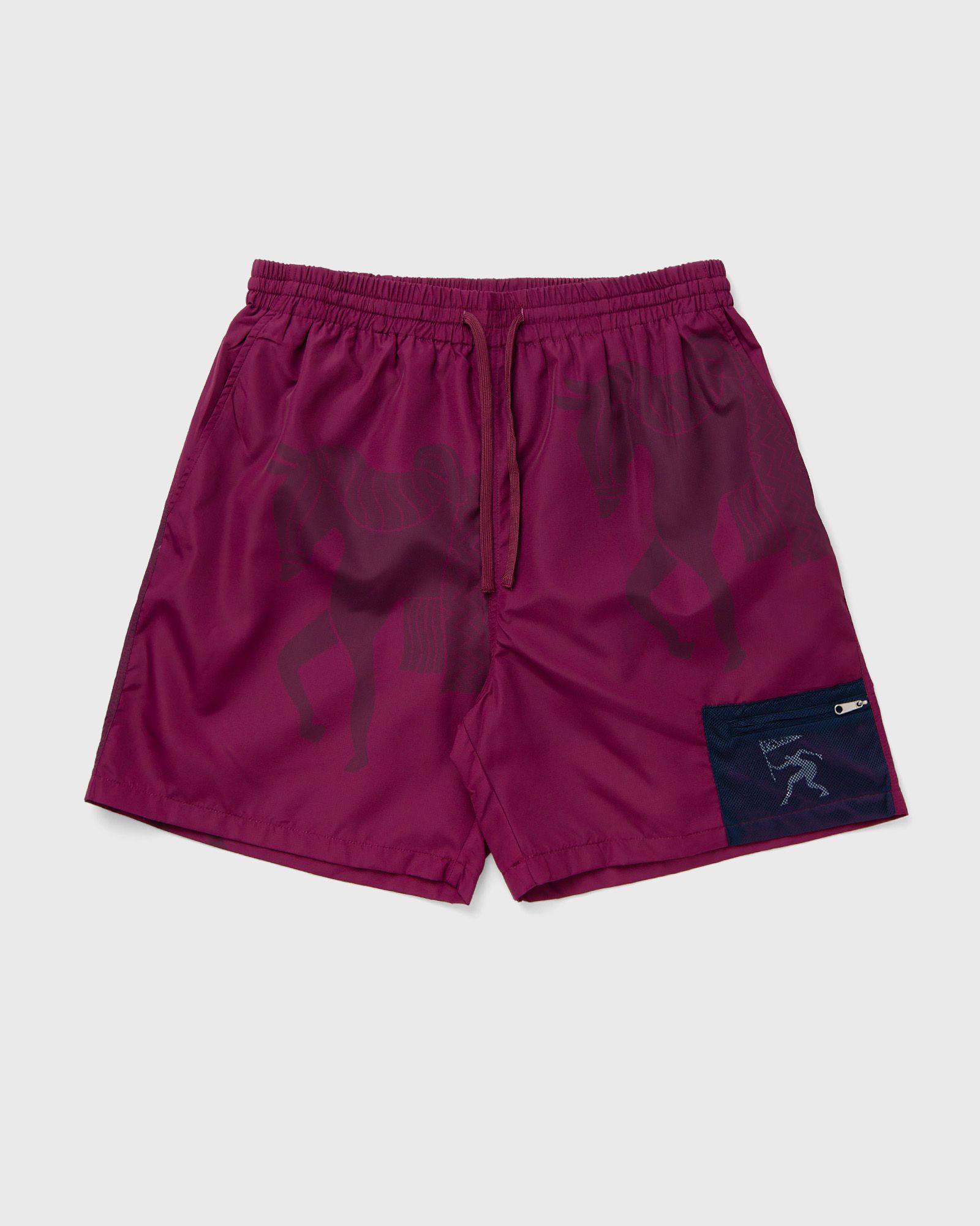 short horse shorts tyrian purple