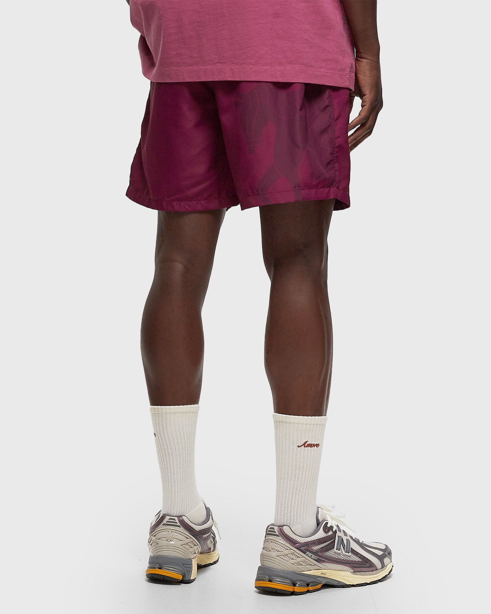 short horse shorts tyrian purple