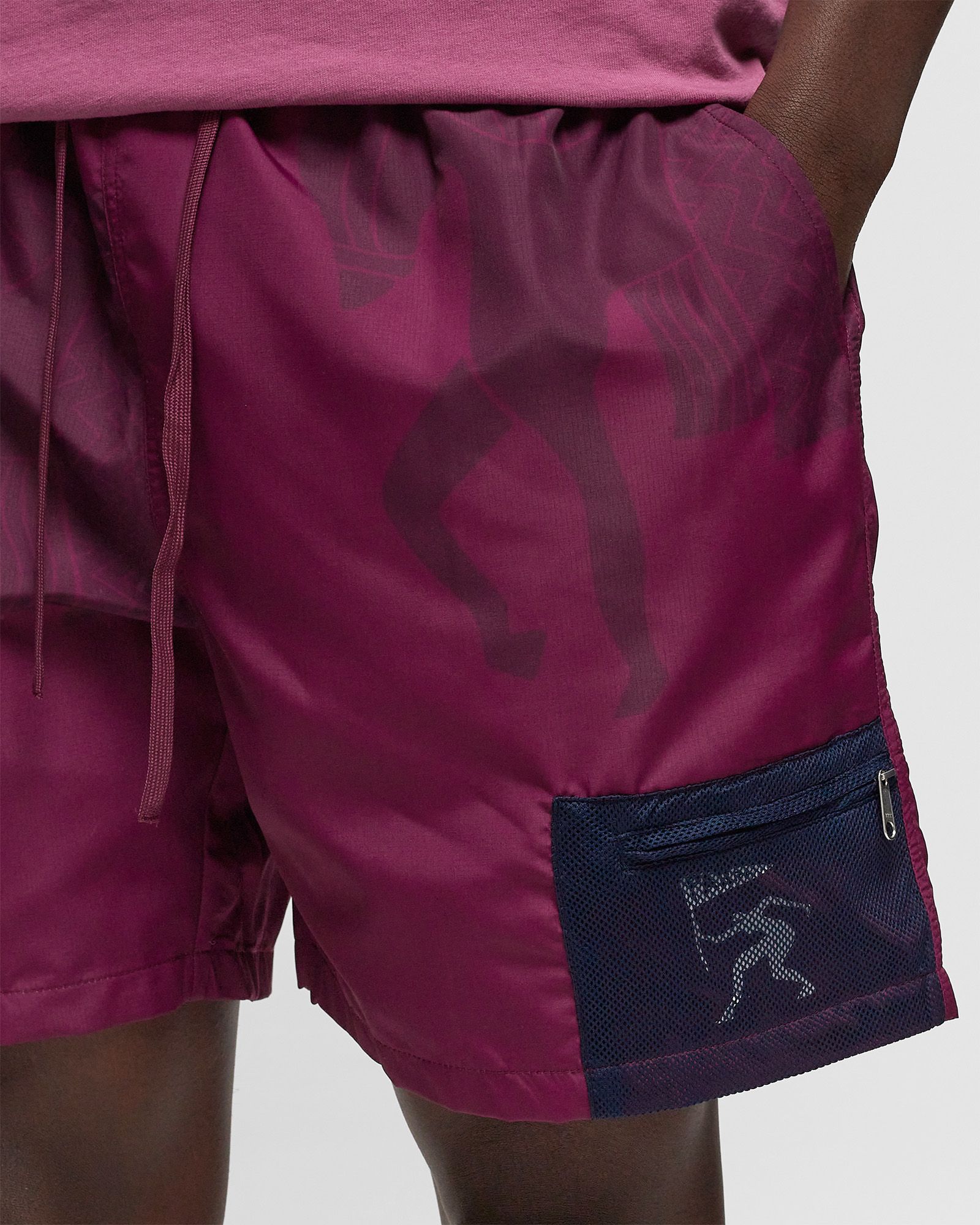 short horse shorts tyrian purple