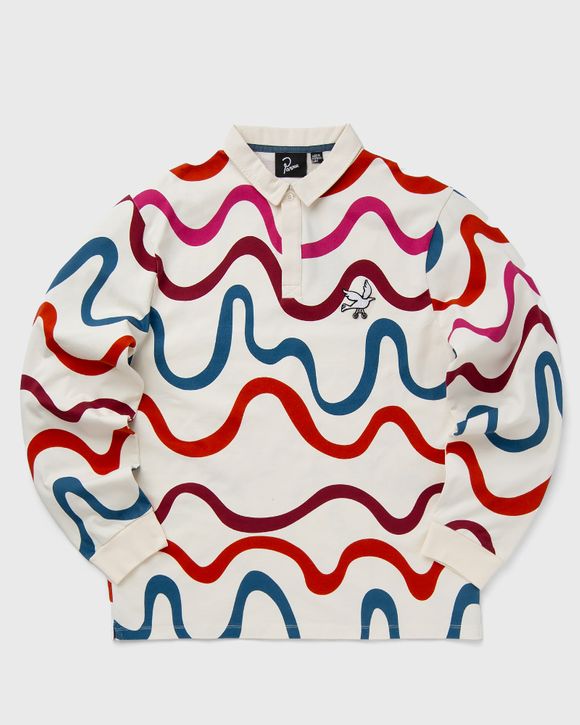 colored soundwave polo shirt