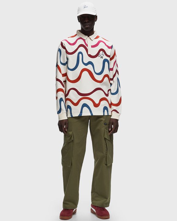 colored soundwave polo shirt