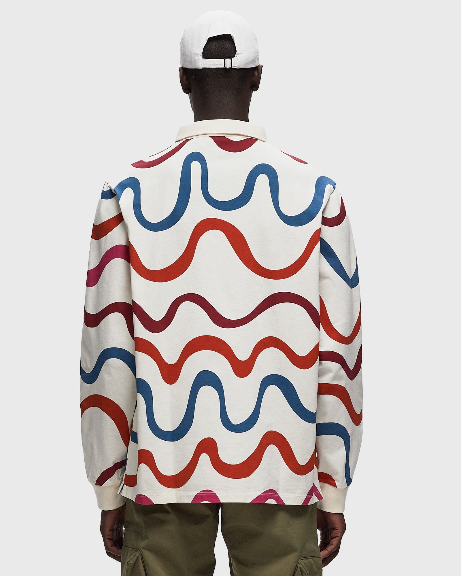 colored soundwave polo shirt