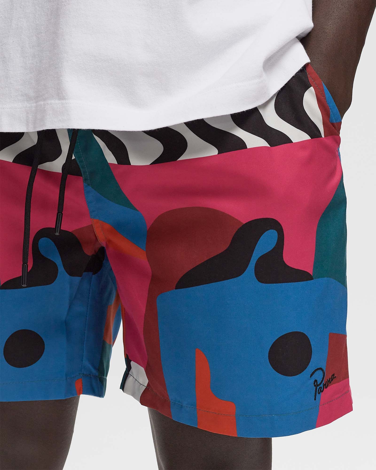 distorted water swim shorts