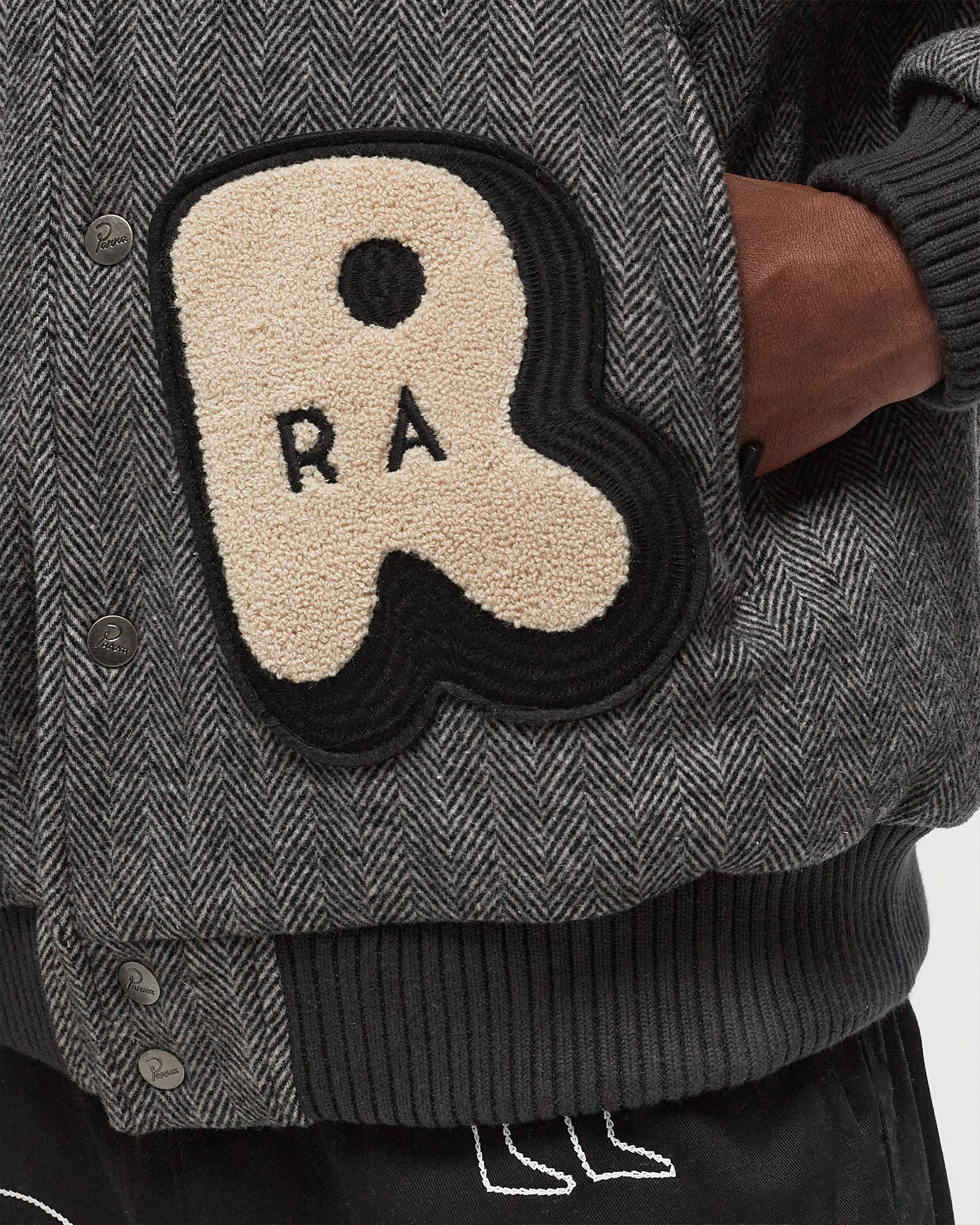 rounded PAR varsity jacket