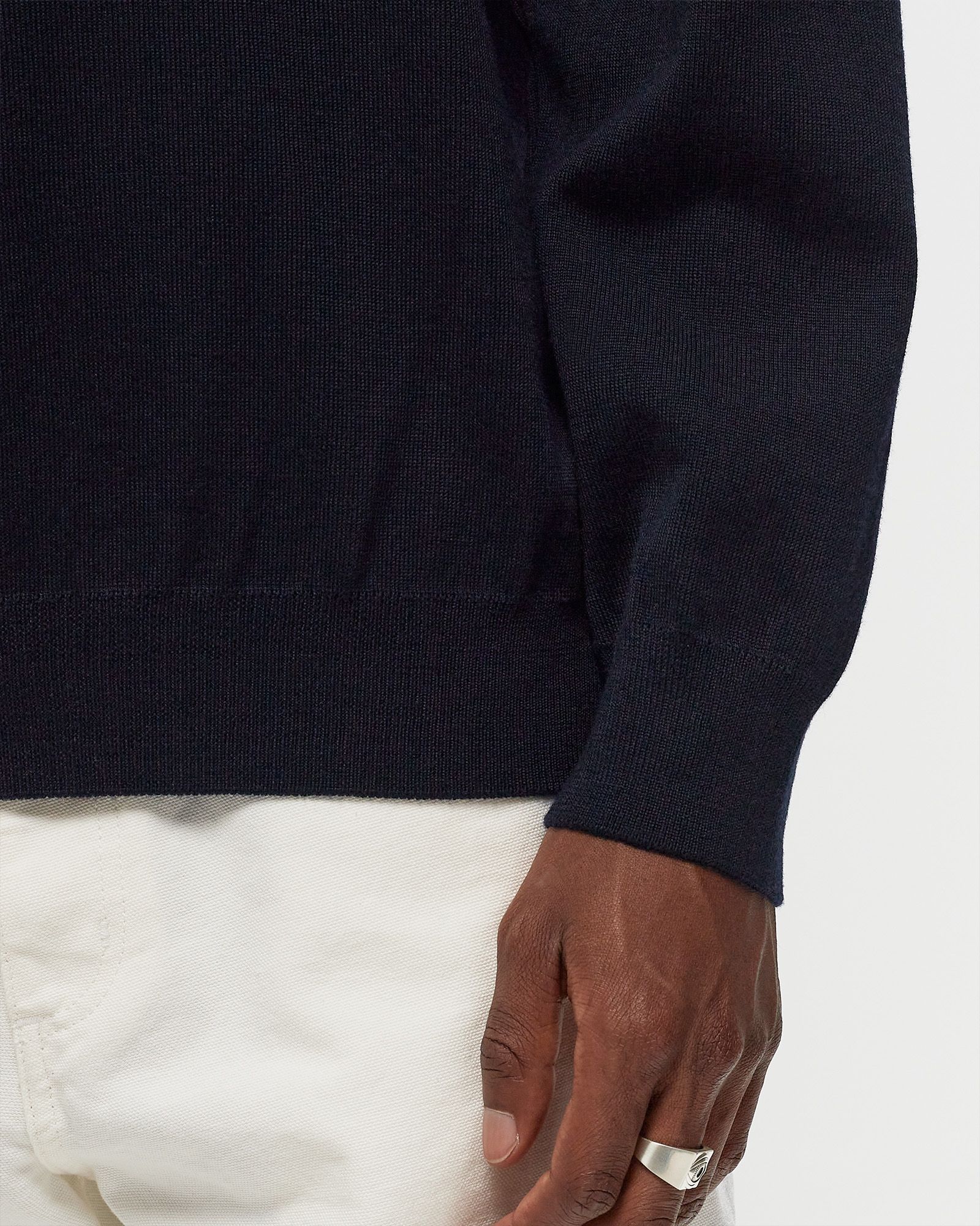 flower blob knitted polo pullover