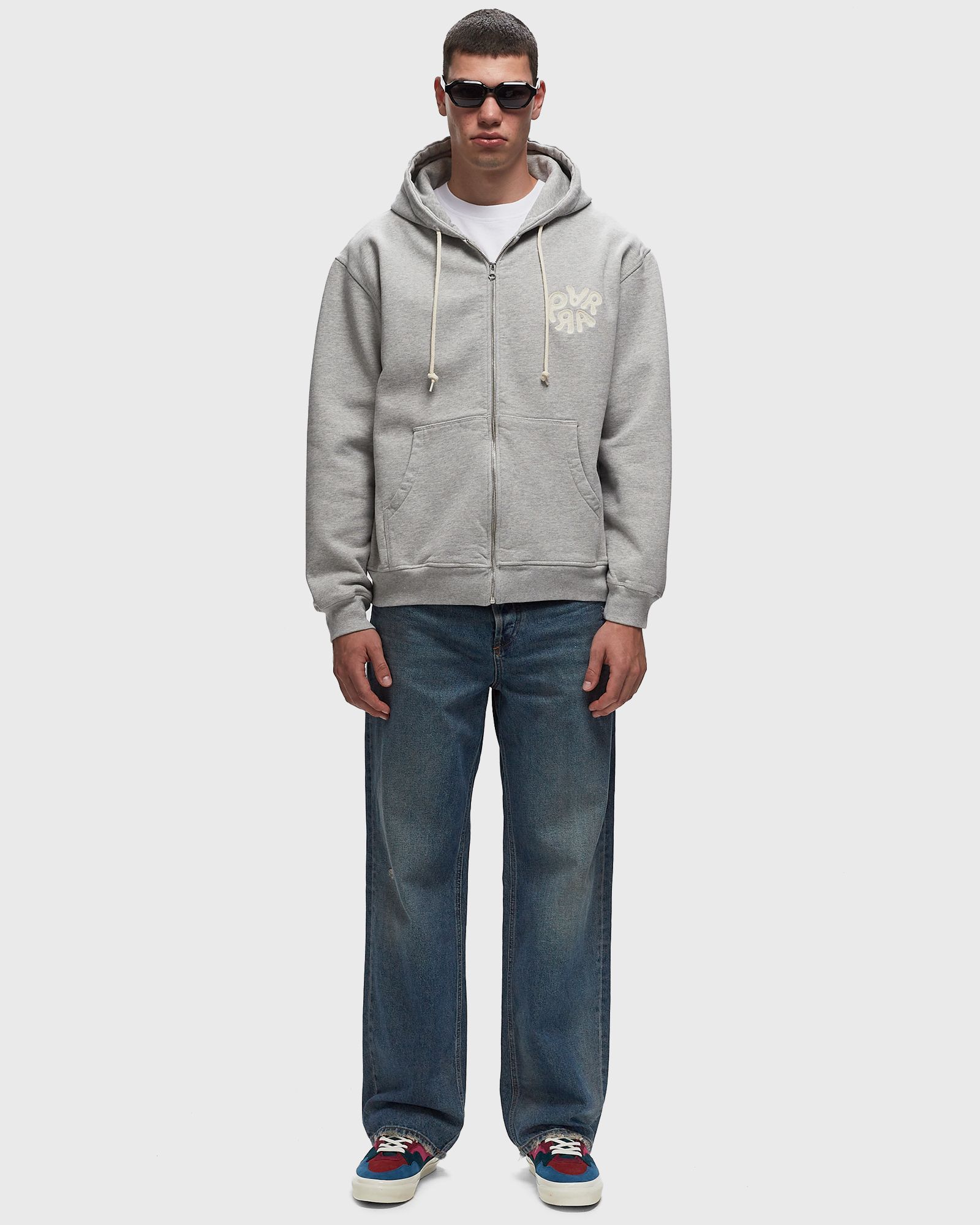 1976 logo zip hooded sweatshirt