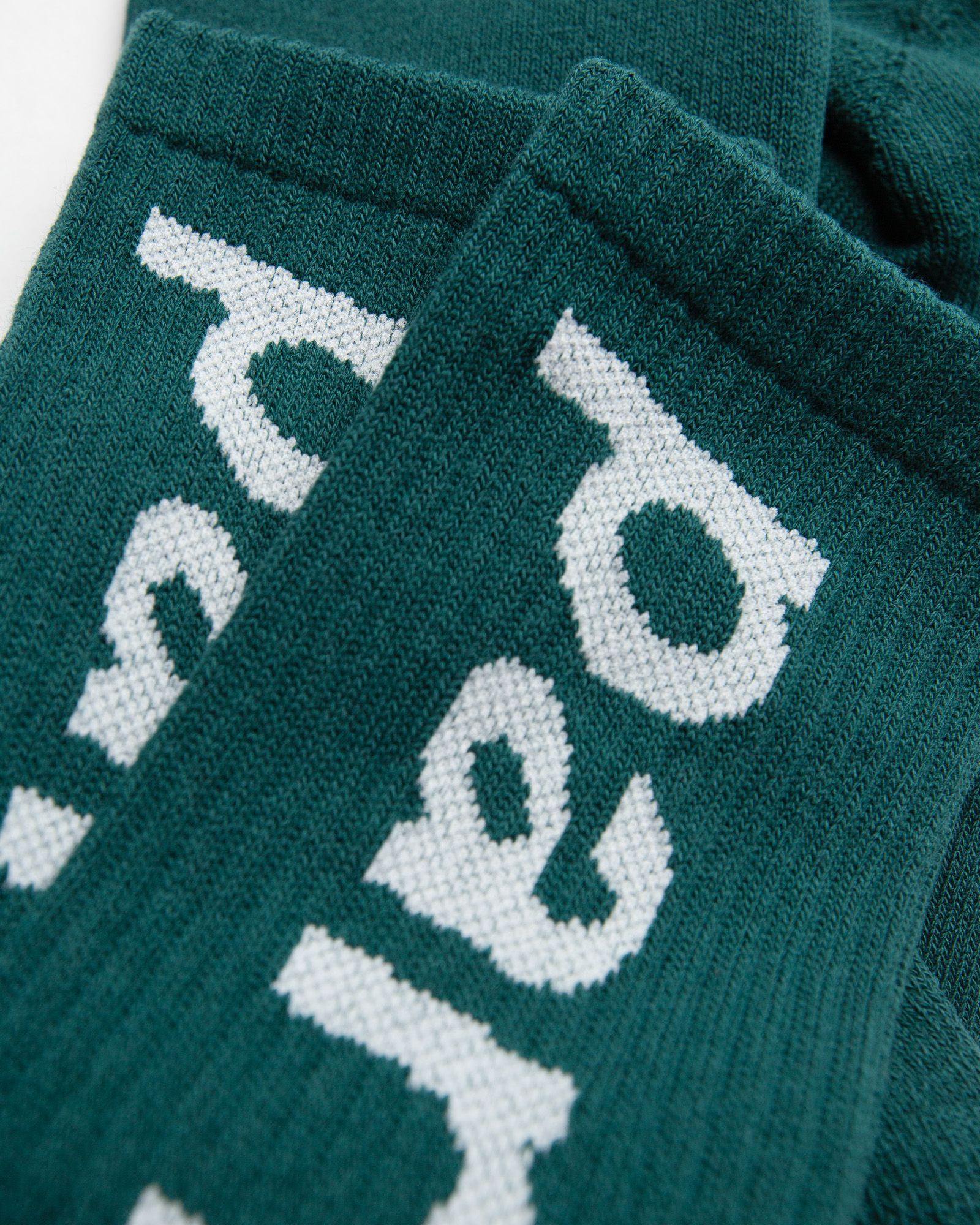 Lower case crew socks