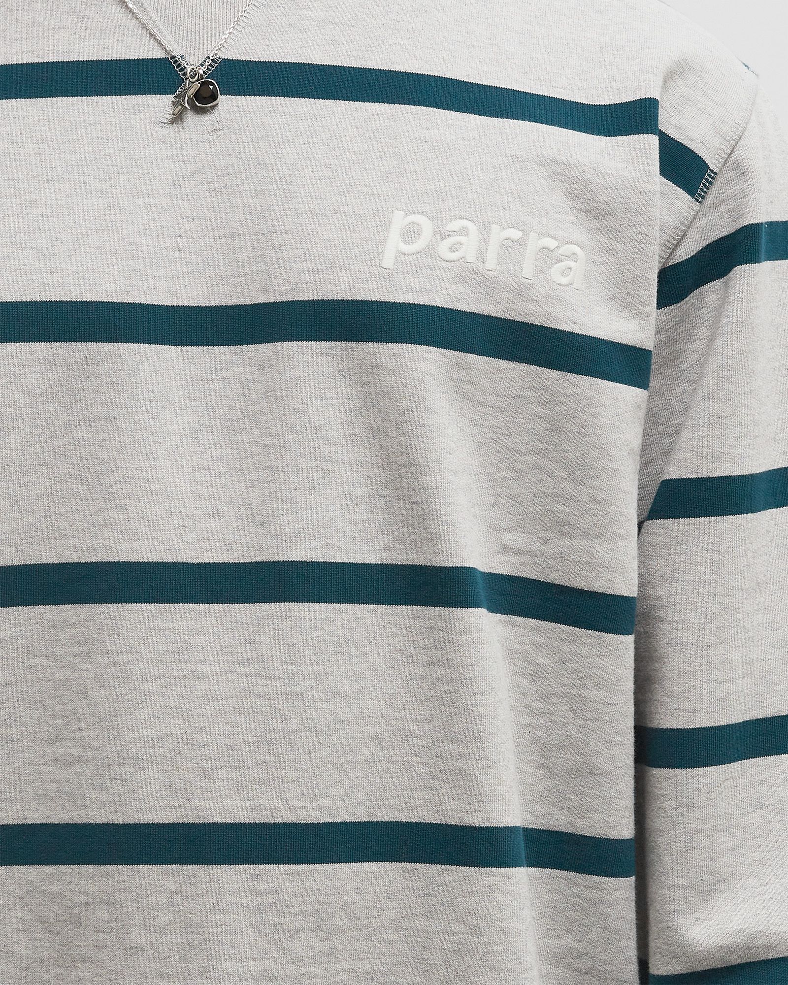 Pristine striper crew neck sweatshirt