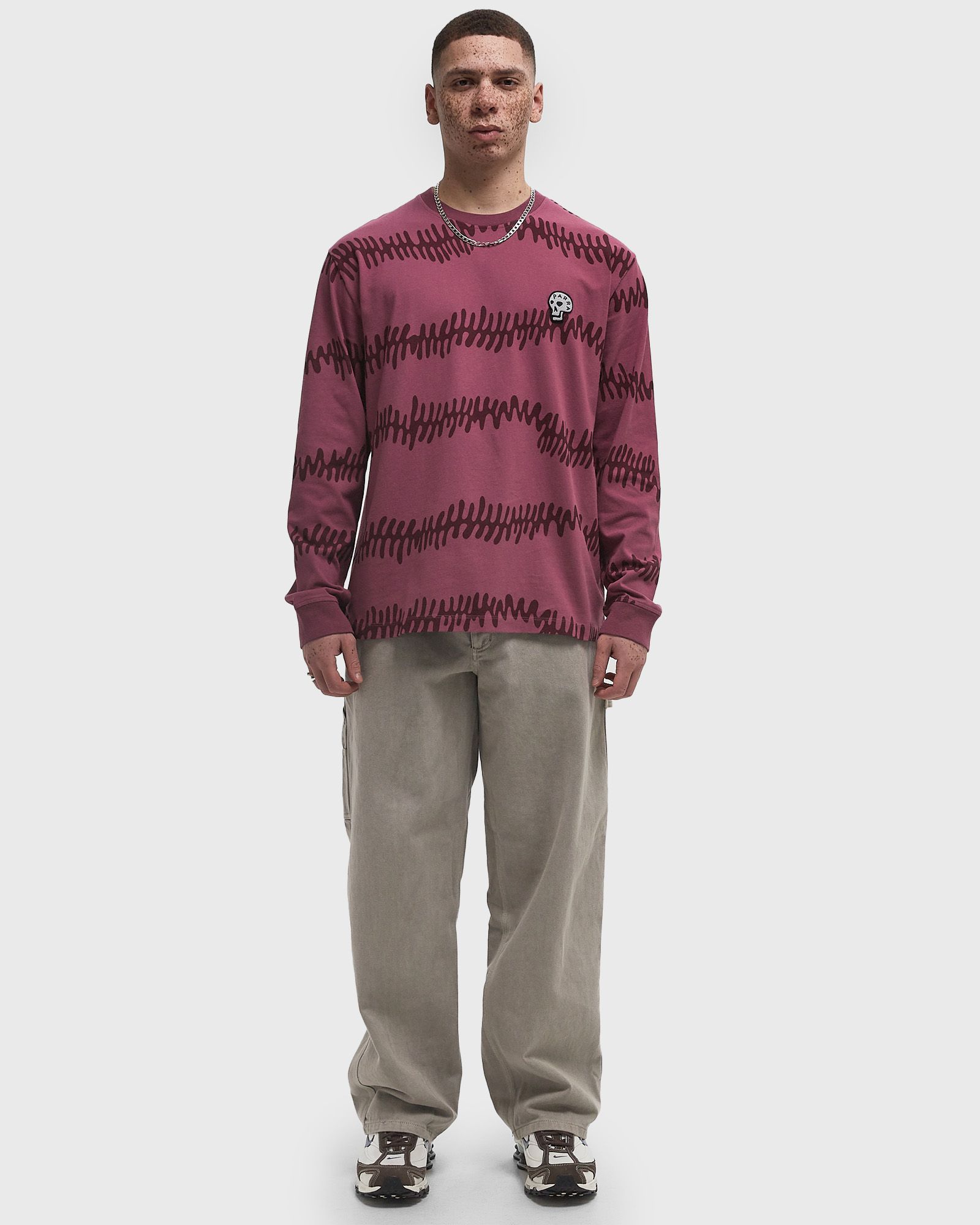 Stitched skull long sleeve t-shirt