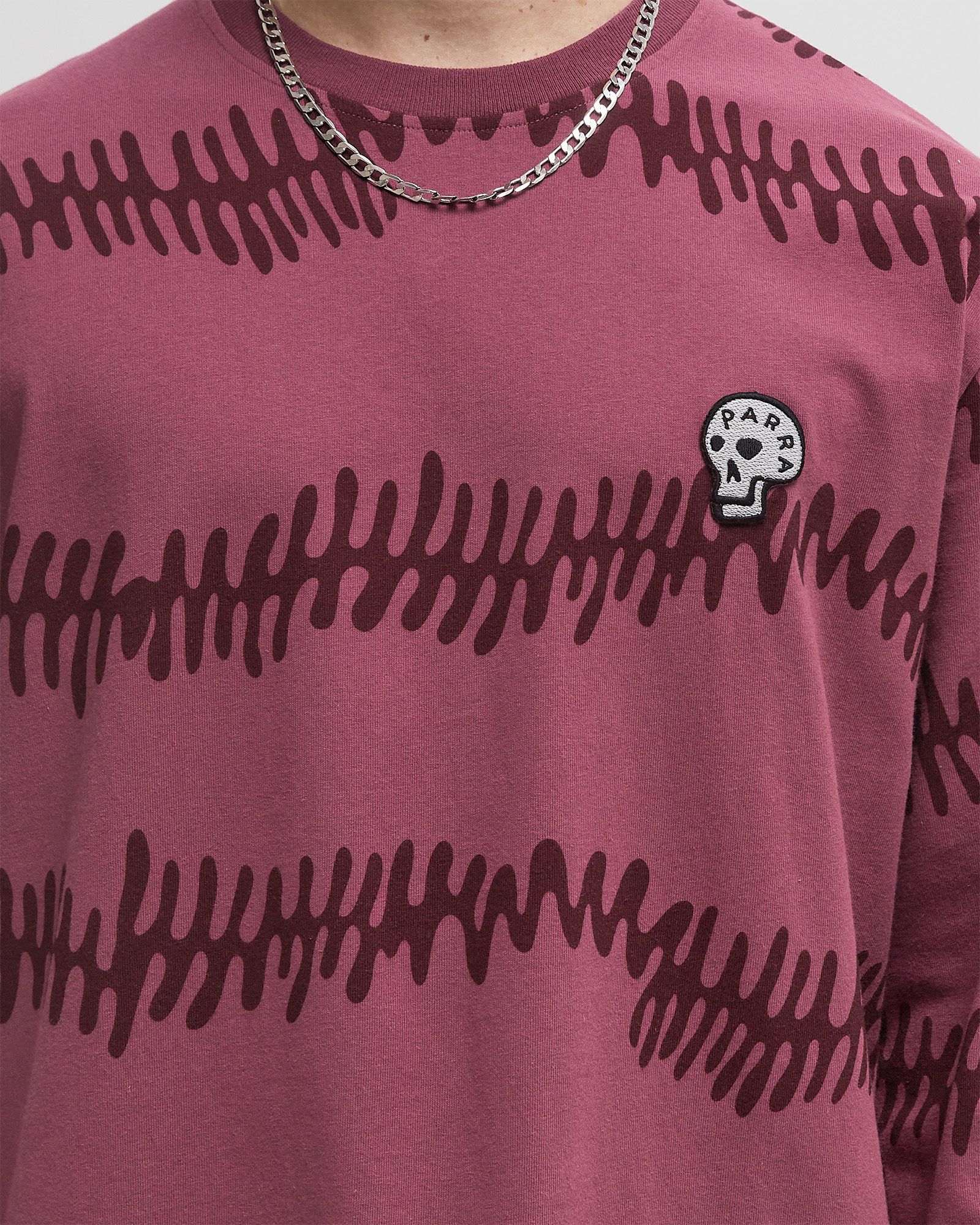 Stitched skull long sleeve t-shirt