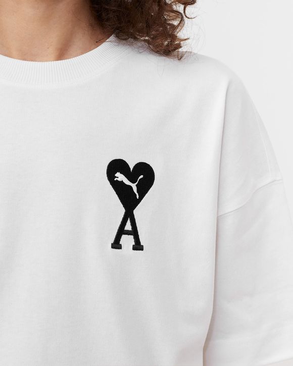 PUMA x AMI Logo T-shirt ホワイト アミパリス M Puma WMNS PUMA x AMI Graphic Tee White | BSTN Store