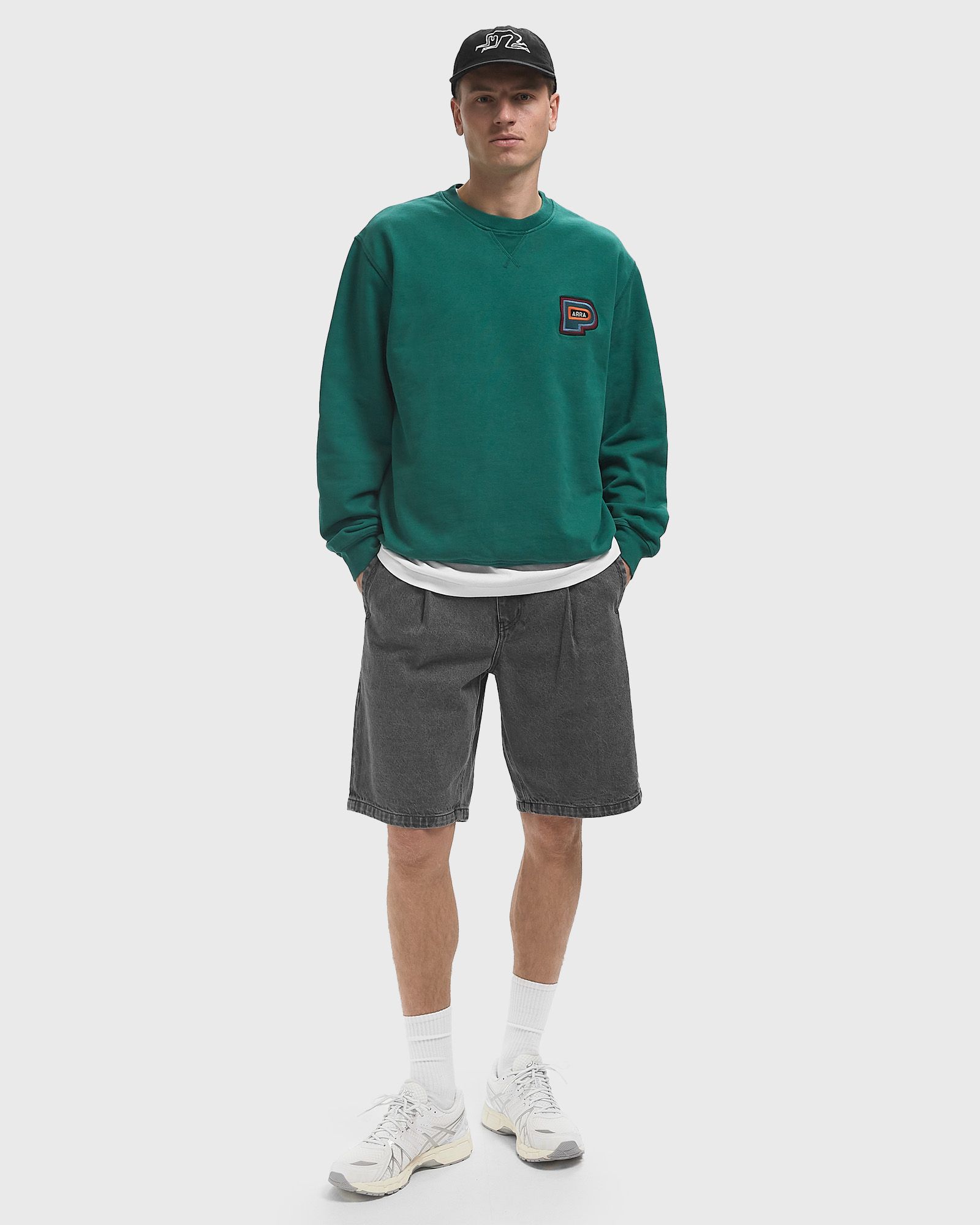 Repeat pea crew neck sweatshirt