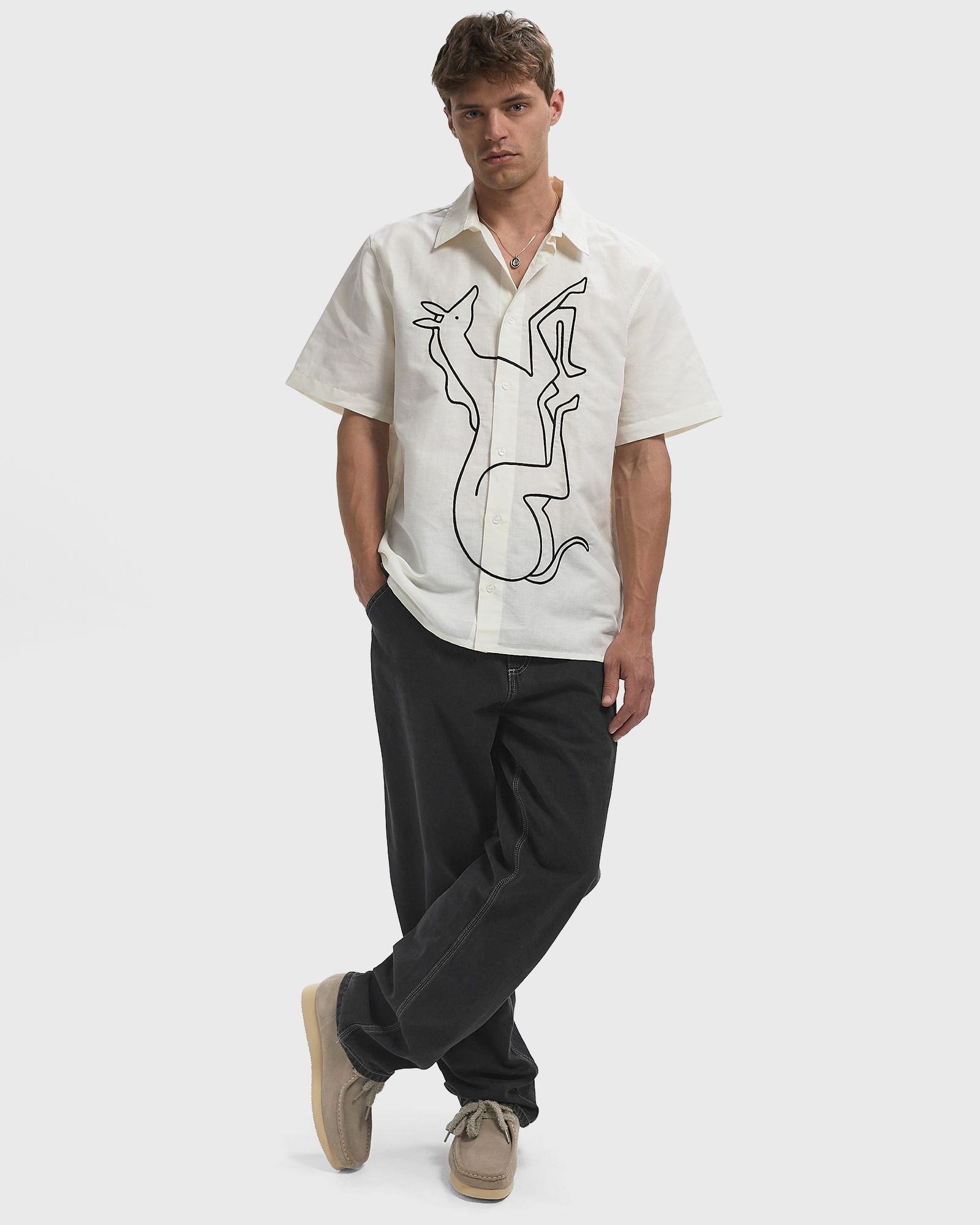 Vertical horse short sleeve shirt