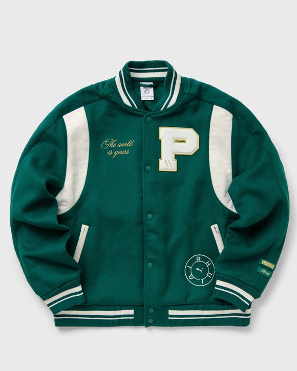 New Era HERITAGE VARSITY JACKET OAKLAND ATHLETICS Green/White - OAKLAND  ATHLETICS DKGOFW