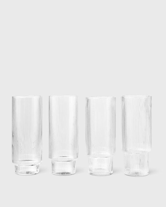 Ferm Living - Ripple Glass - Set of 4 - Clear