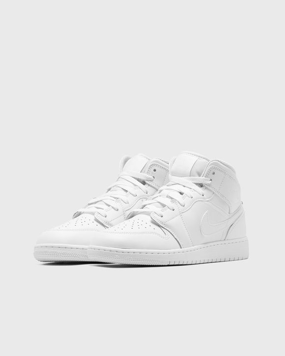 Jordan AIR JORDAN 1 MID (GS) White - WHITE/WHITE-WHITE