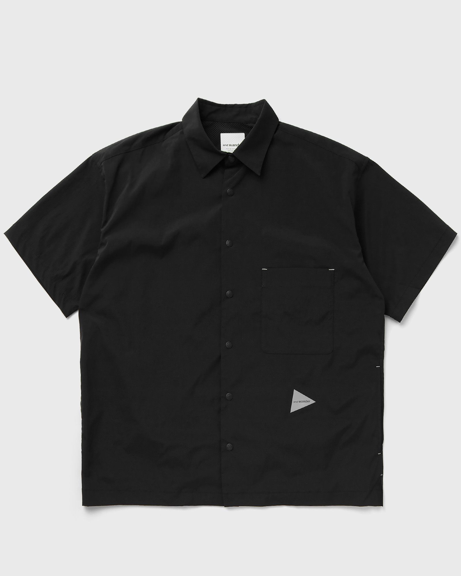 And Wander - uv cut stretch ss shirt men shortsleeves black in größe:xl