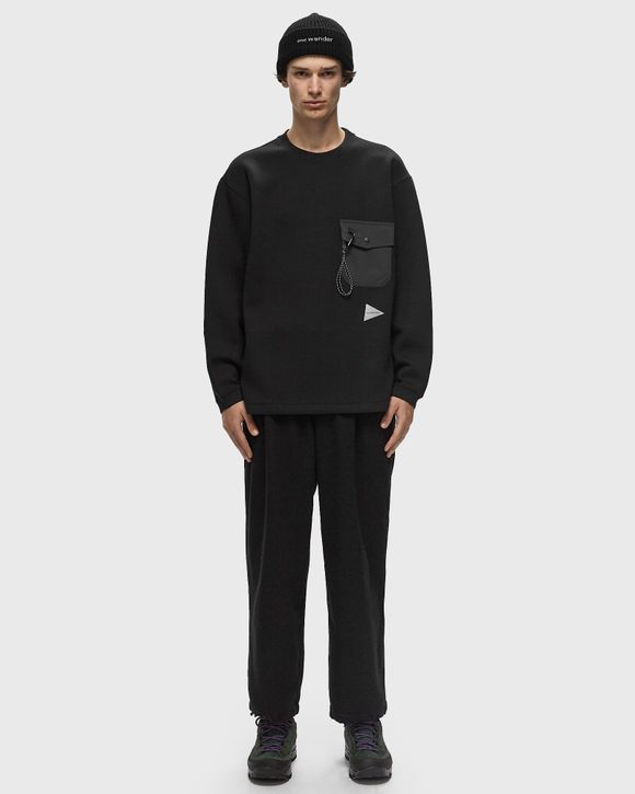 【関税込み】and wander ブラック Airly Warm スウェットシャツ And Wander airly warm pullover Black | BSTN Store