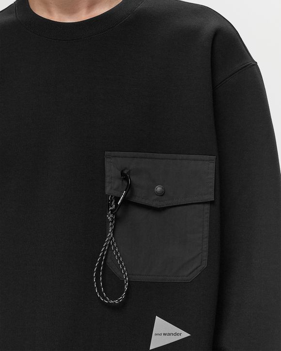 【関税込み】and wander ブラック Airly Warm スウェットシャツ And Wander airly warm pullover Black | BSTN Store