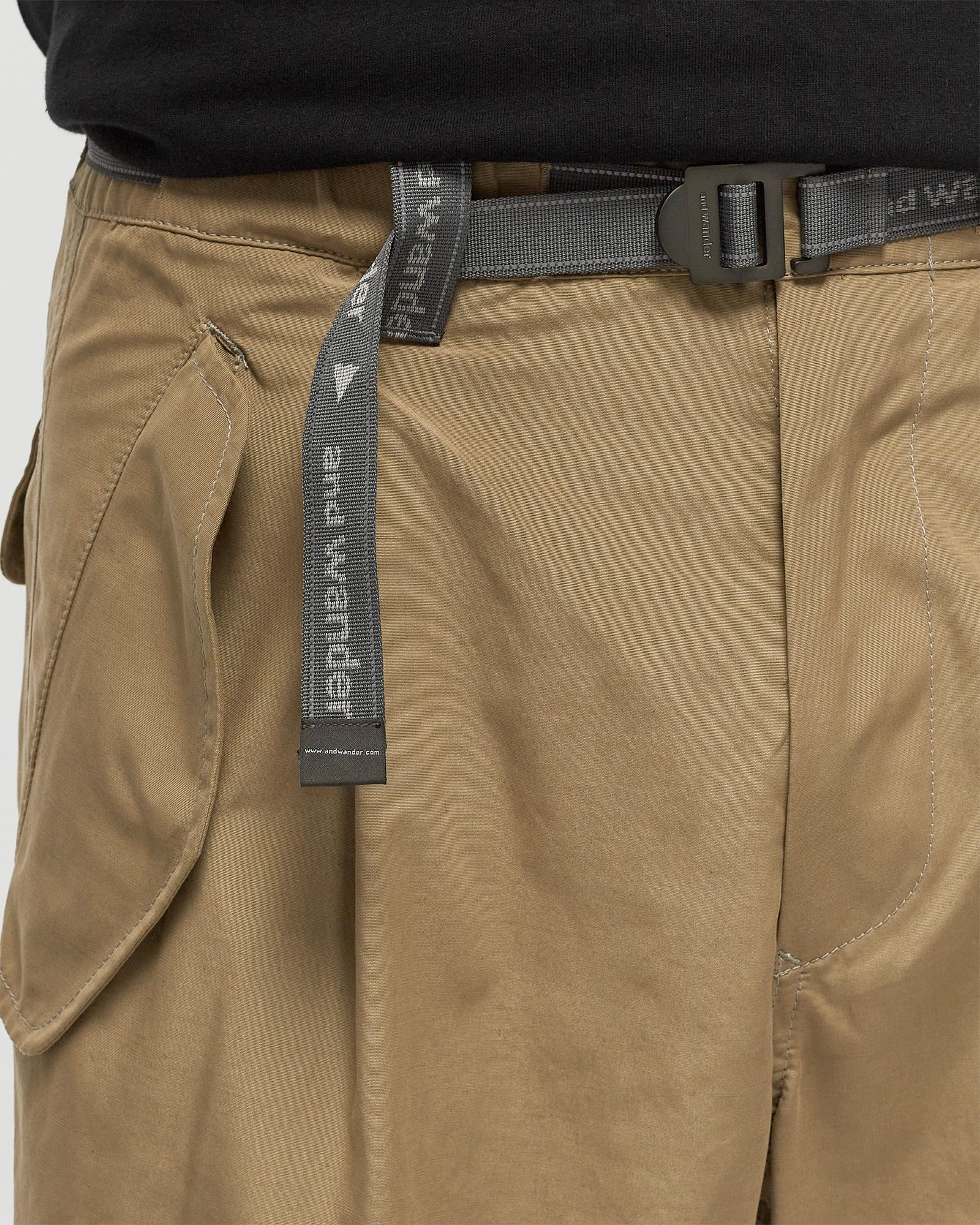 high count cloth side zip hem pants