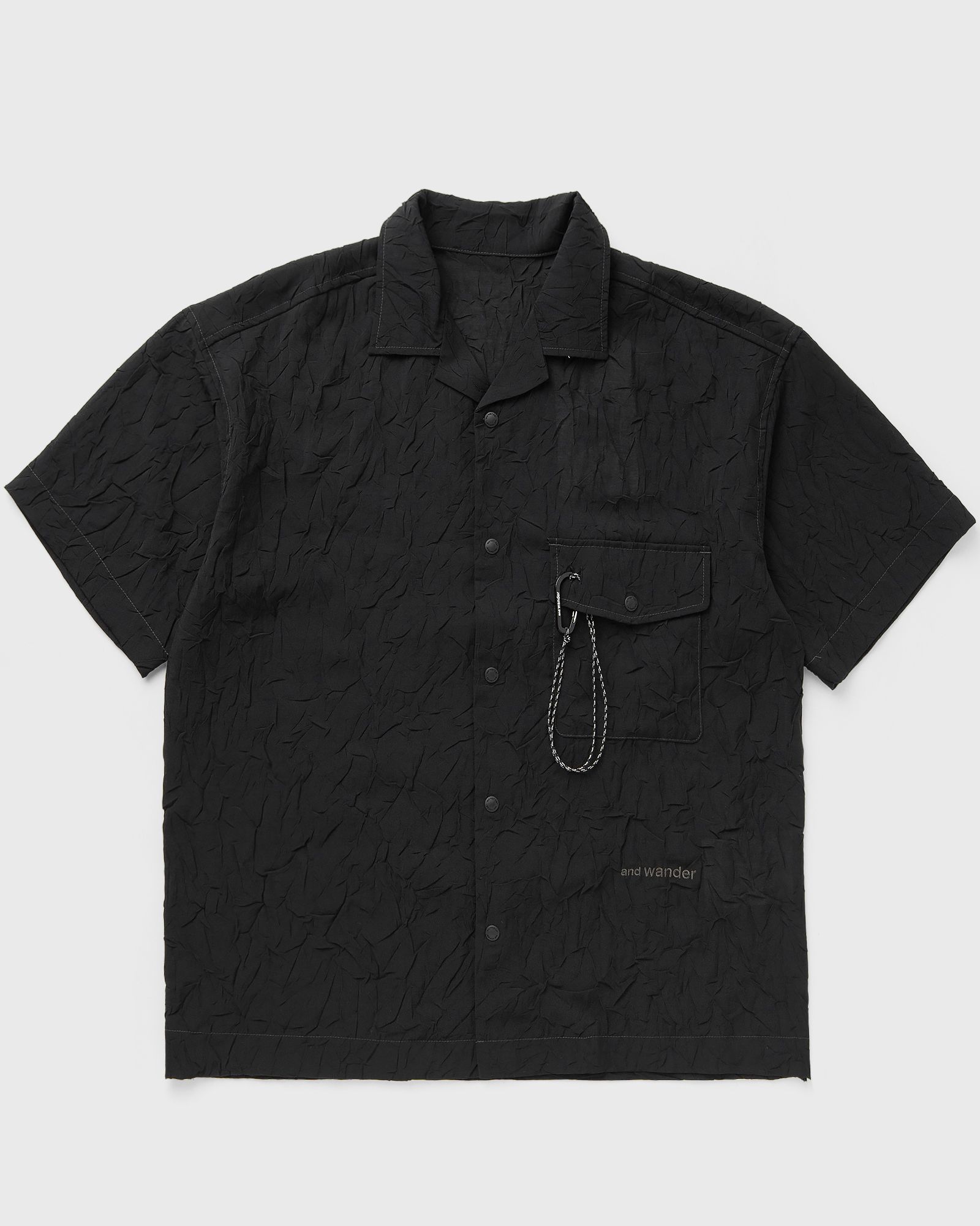 WASHER PLEATED OPEN SS SHIRT