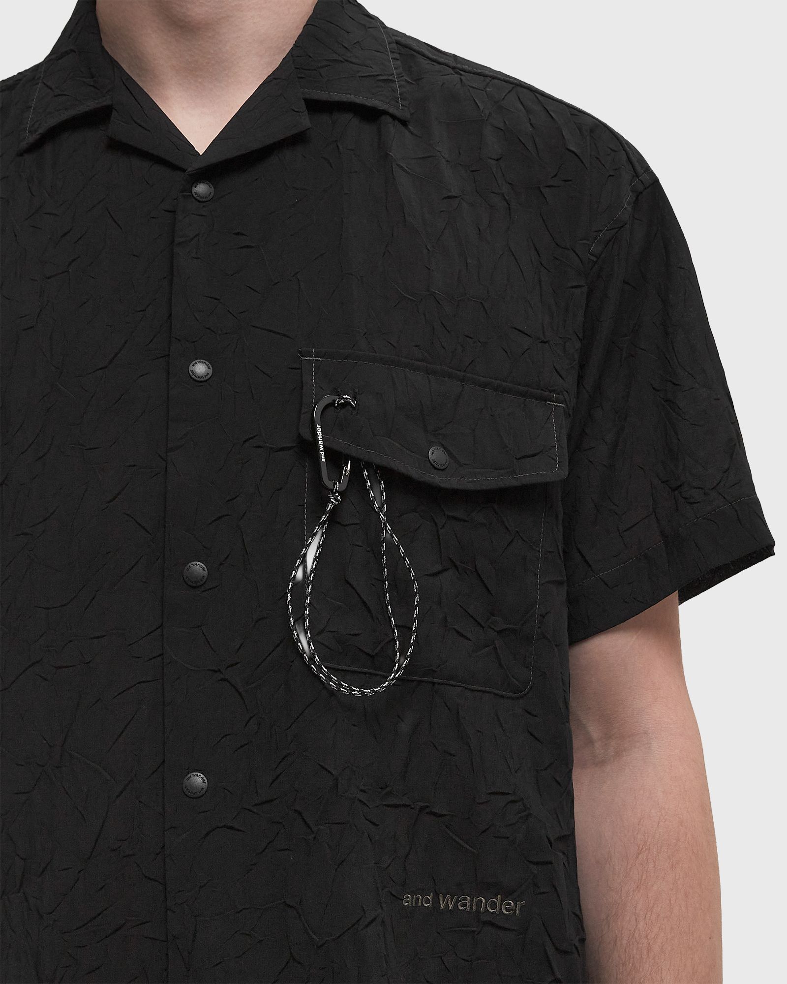 WASHER PLEATED OPEN SS SHIRT