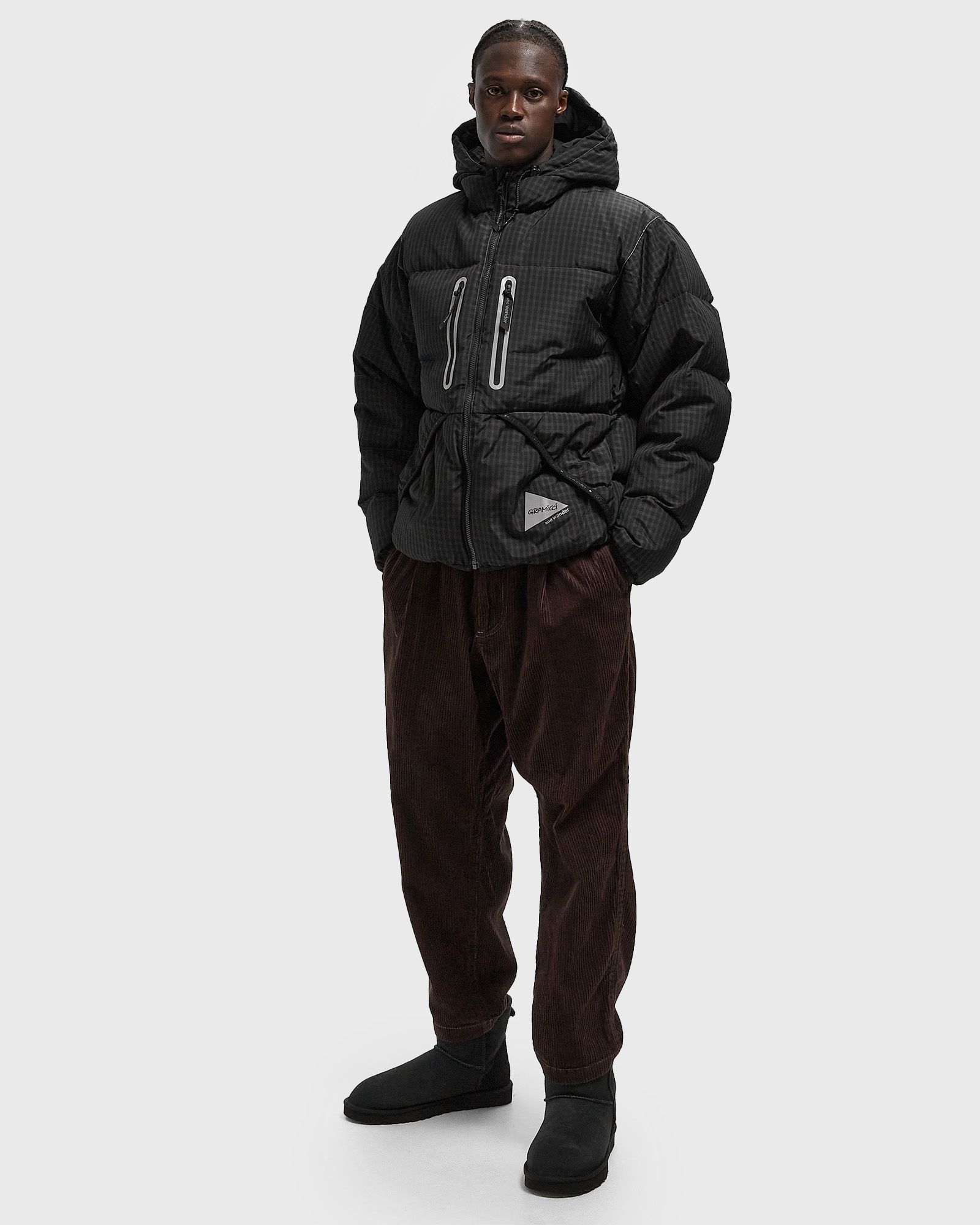 X gramicci wool check down jacket