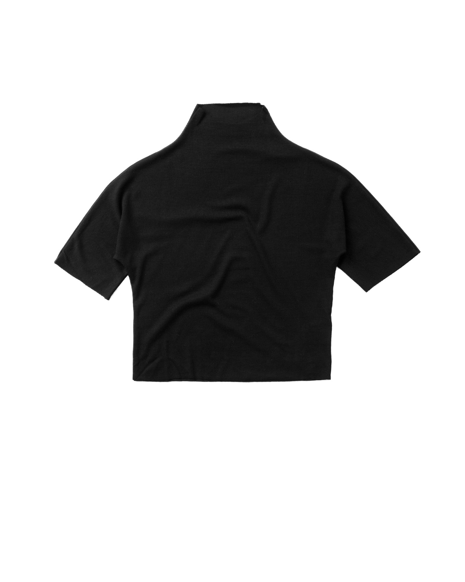 Raw Edge Mock Neck Tee