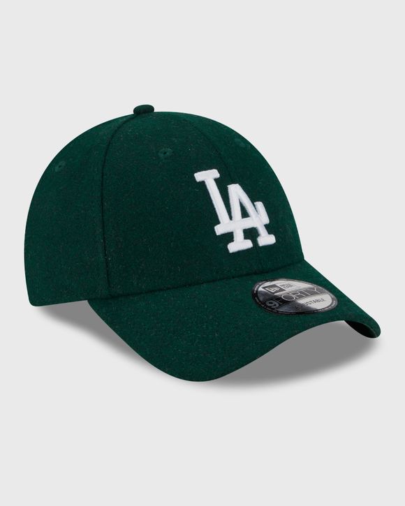 New Era MELTON WOOL ESS 9FORTY LOS ANGELES DODGERS Green - DARK GREEN/WHITE