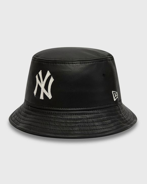 Black New Era MLB New York Yankees Leather Bucket Hat