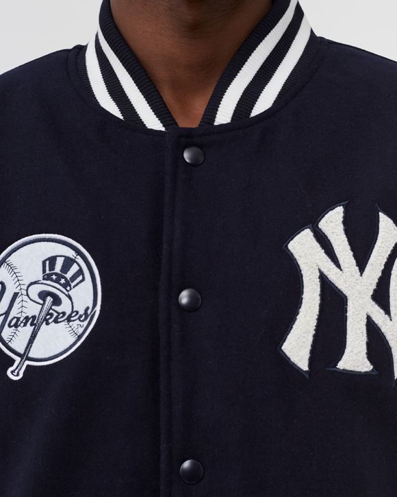 New York Yankees Majestic On-Field Varsity Jacket - Navy