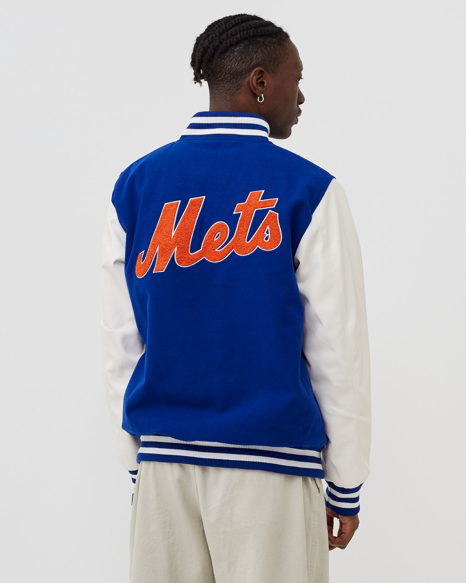 MLB WORDMARK VARSITY JACKET NEW YORK METS