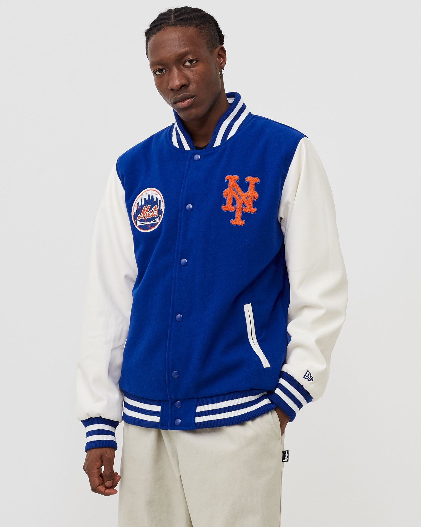 MLB WORDMARK VARSITY JACKET NEW YORK METS