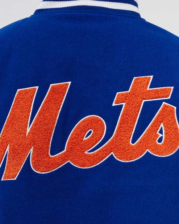 New Era MLB WORDMARK VARSITY JACKET NEW YORK METS Blue - BLUE