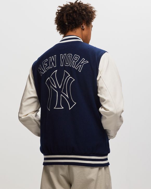 NY Yankees Heritage Navy Satin Jacket