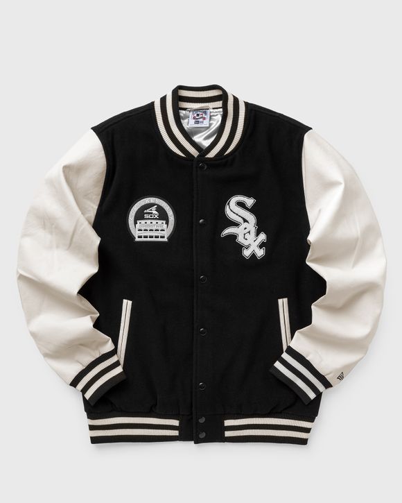 New Era Chicago White Sox heritage varsity jacket in black