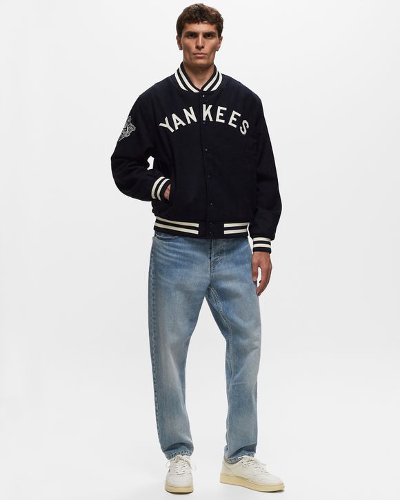 New Era MLB Patch Varsity Jacket New York Yankees Men Bomber Jackets|College Jackets Blue in Size:S