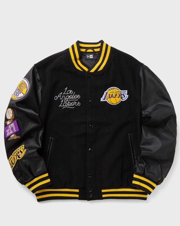 New Era NBA PATCH VARSITY JCKT LOS ANGELES LAKERS Black | BSTN Store