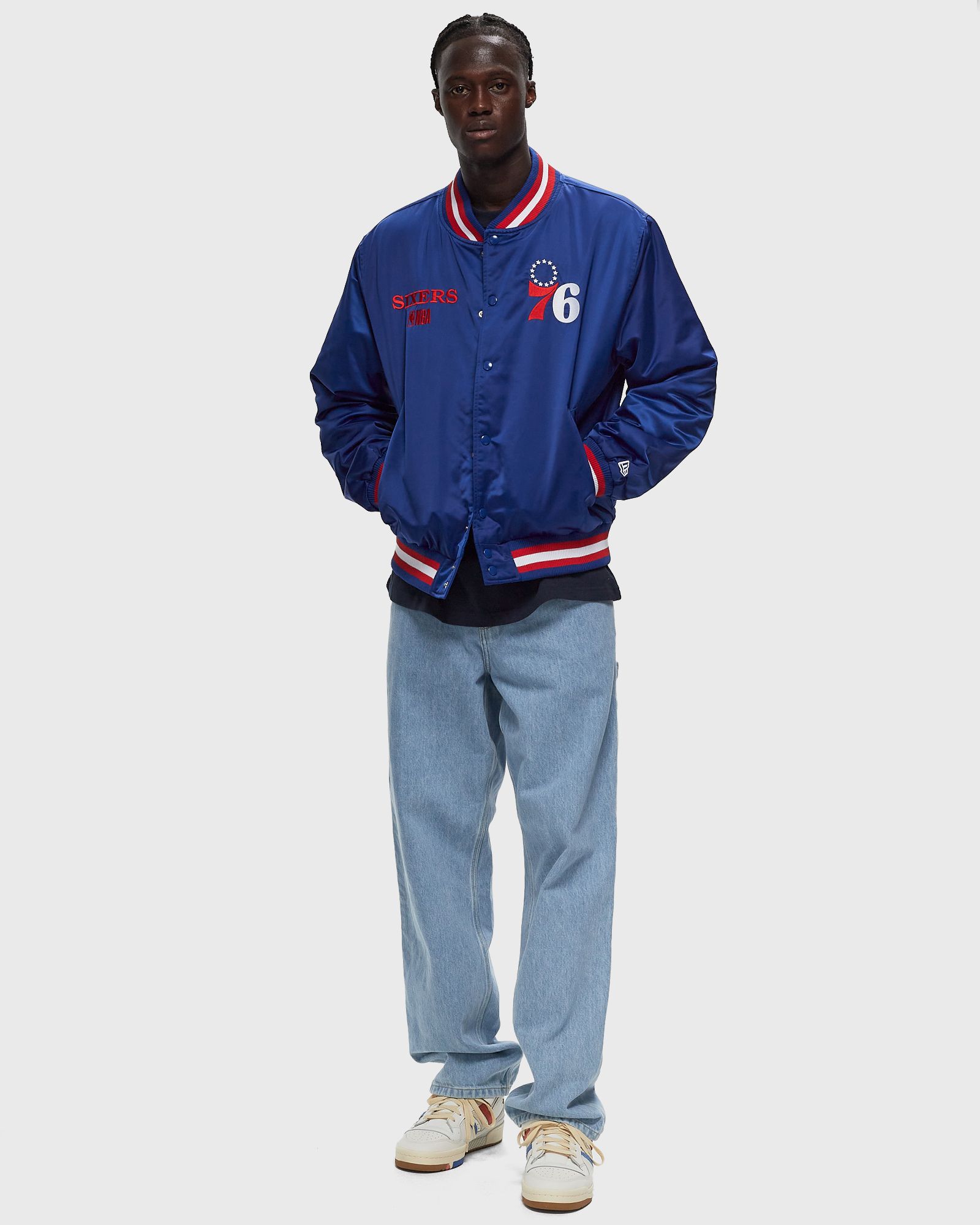 NBA SATIN BOMBER JCKT PHILADELPHIA 76ERS