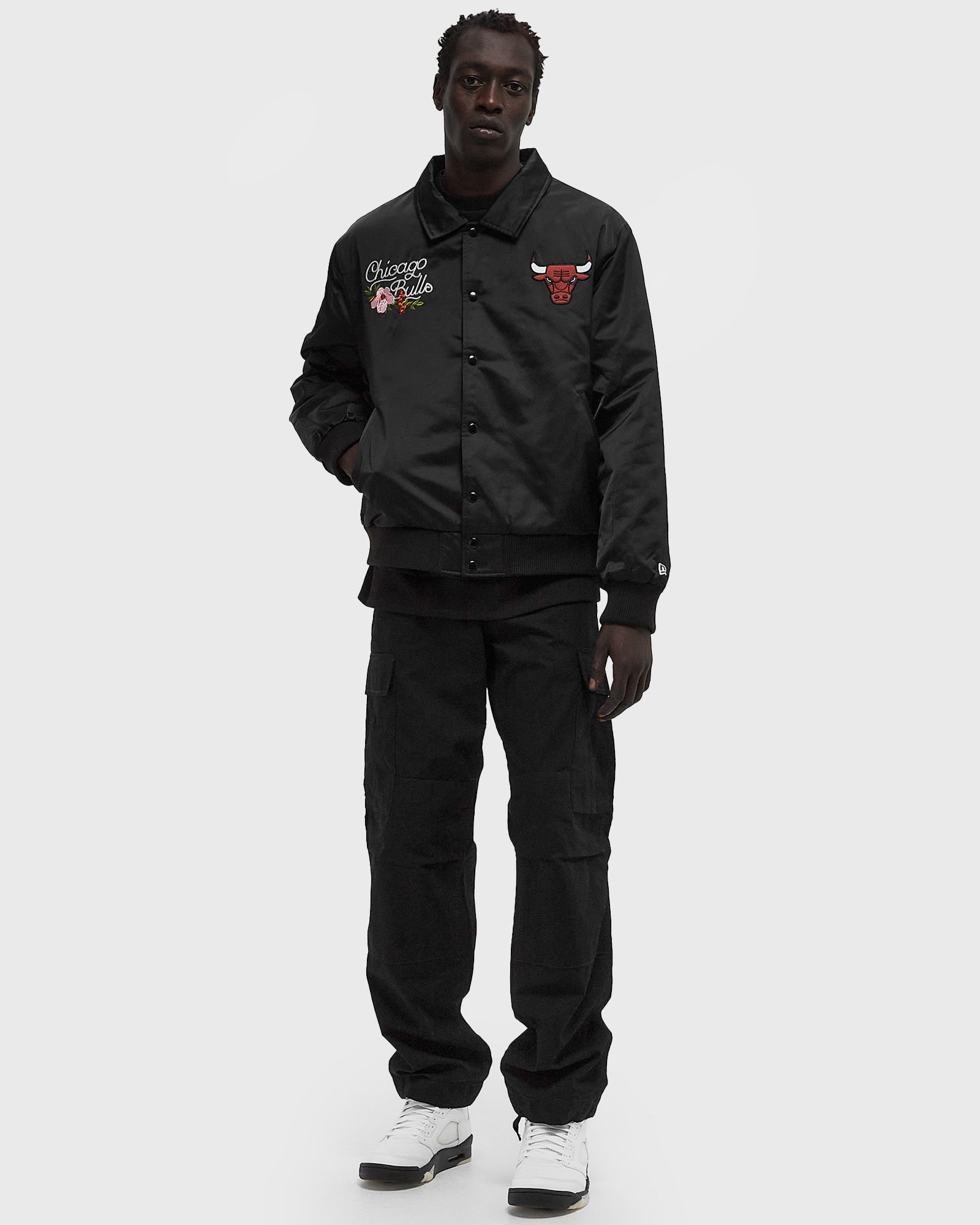 NBA FLORAL SATIN JACKET CHICAGO BULLS