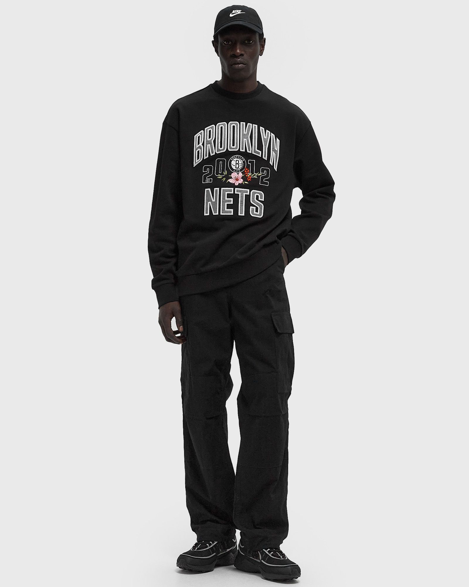 NBA FLORAL OS CREW BROOKLYN NETS