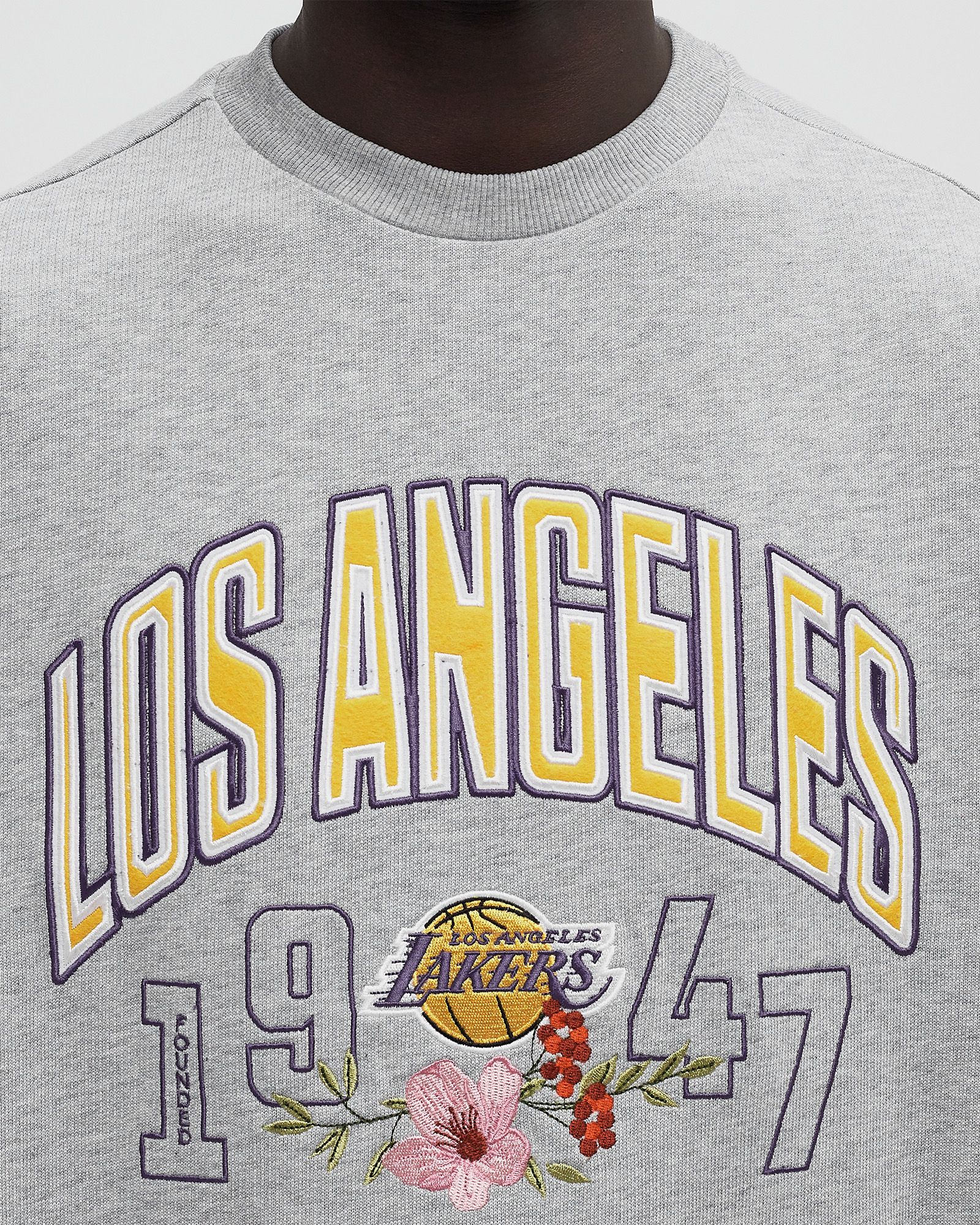 NBA FLORAL OS CREW LOS ANGELES LAKERS