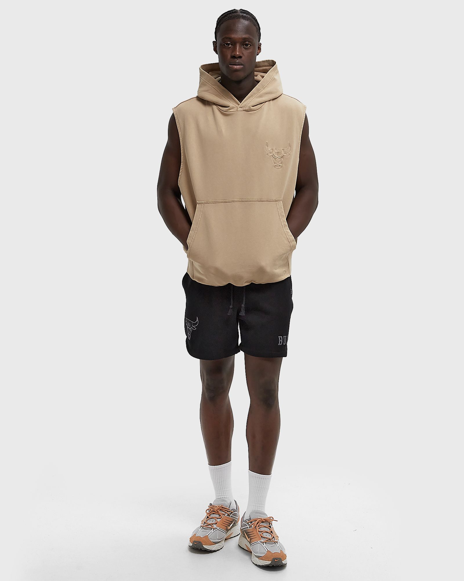 NBA WASHED SLEEVELESS HOODIE CHICAGO BULLS