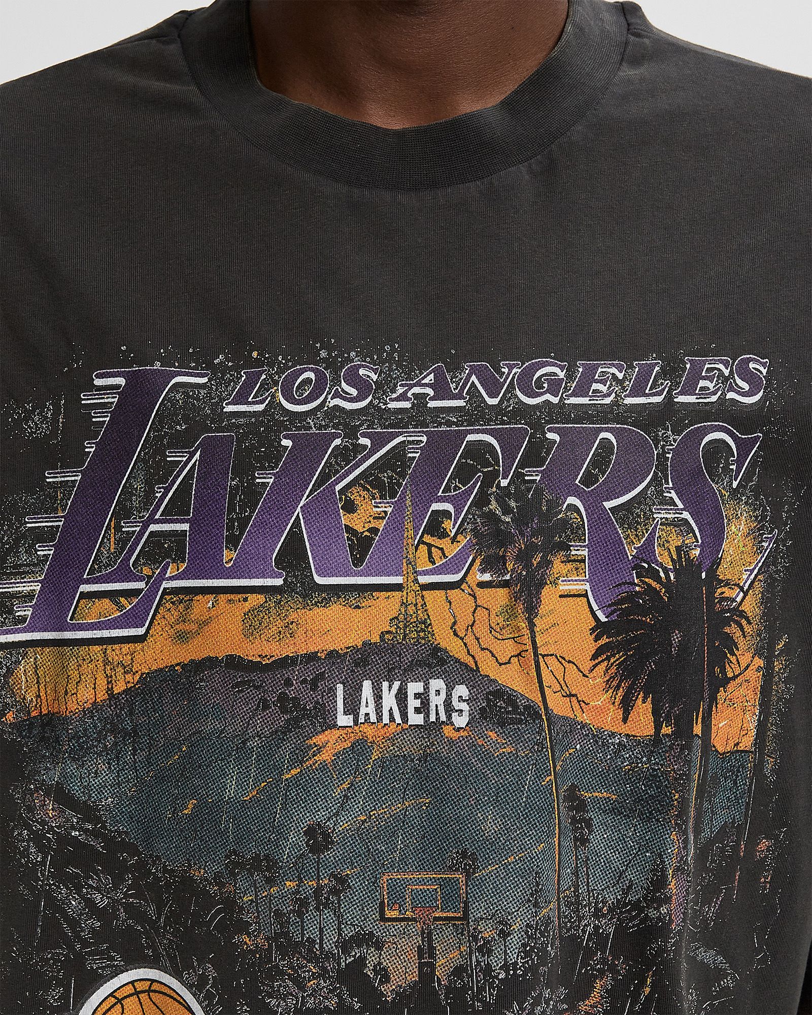 NBA WASHED GRPHC TEE LOS ANGELES LAKERS